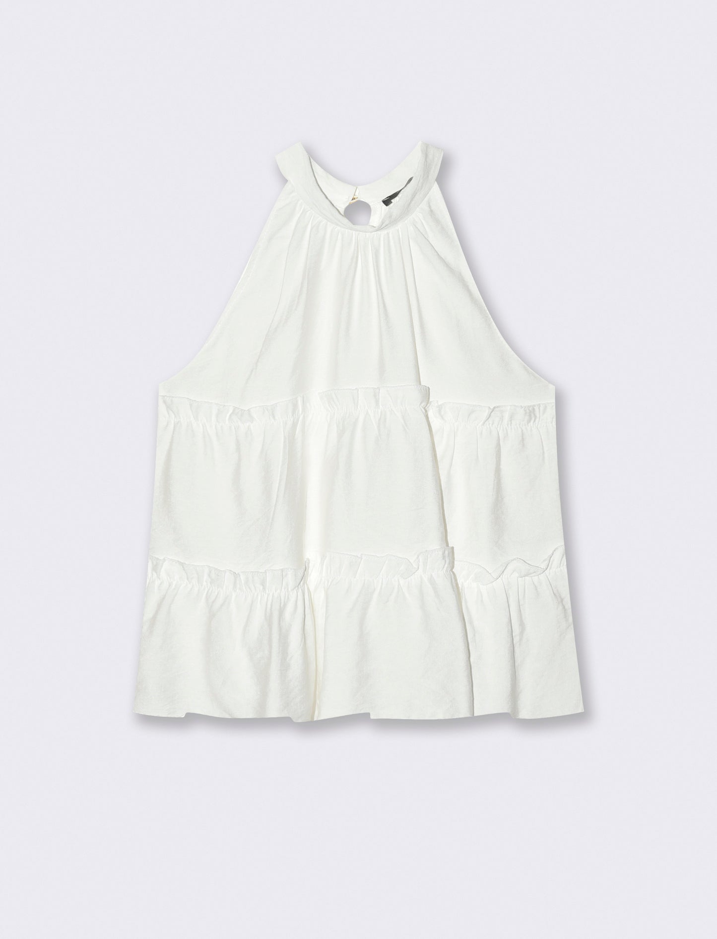 Top con rouches - Bianco