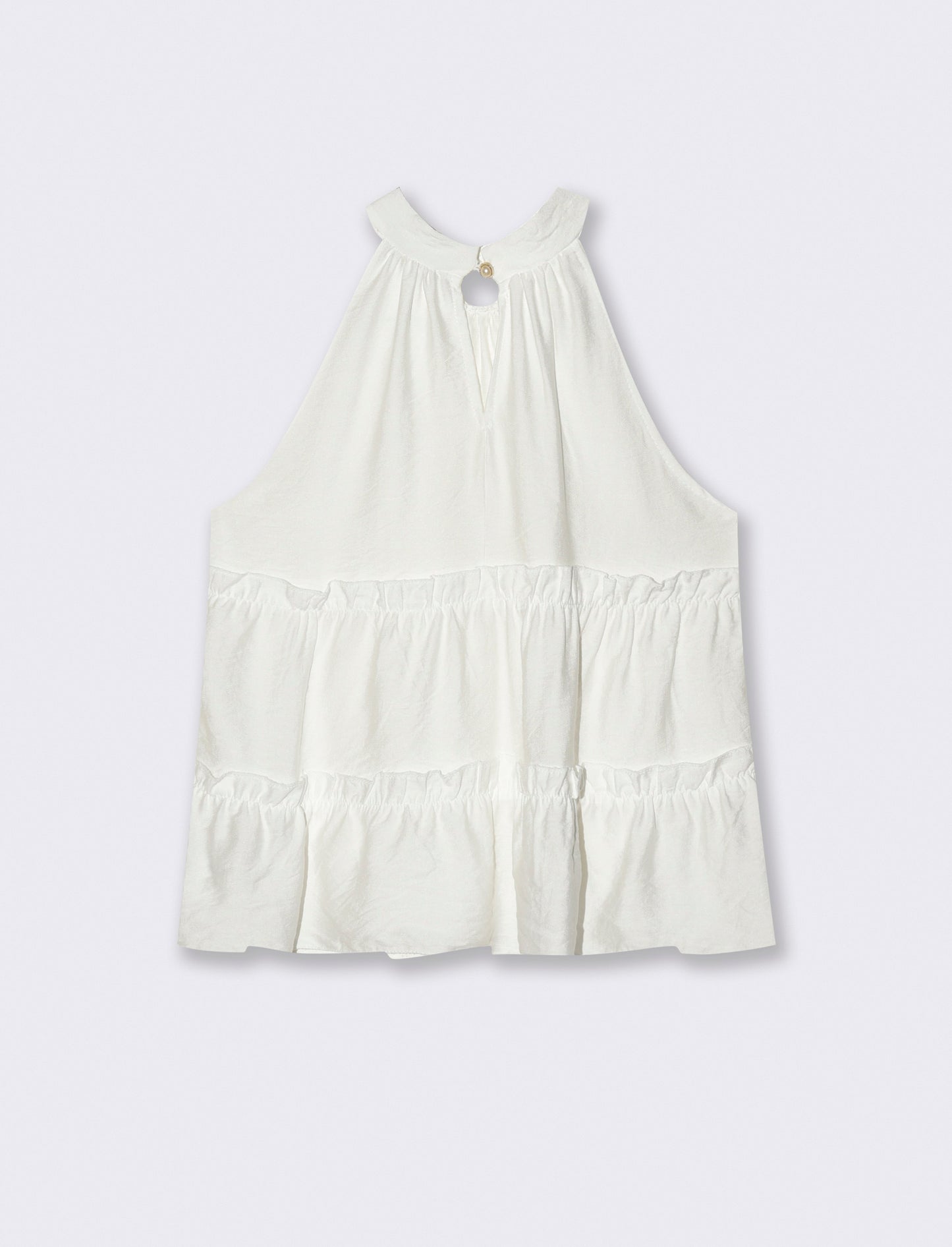 Top con rouches - Bianco