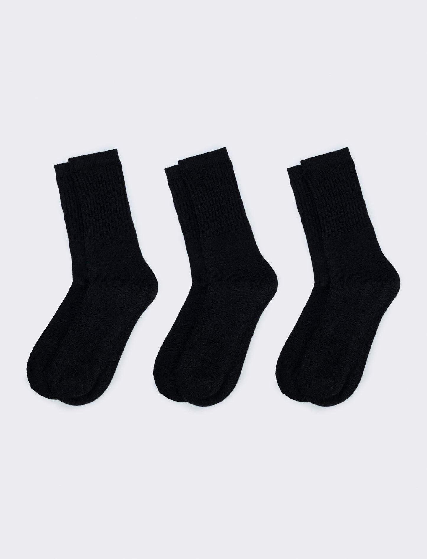 Set of 3 pairs of men's tennis socks - Black