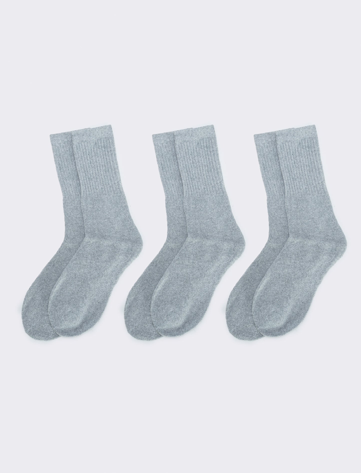 Set of 3 pairs of men's tennis socks - Grey