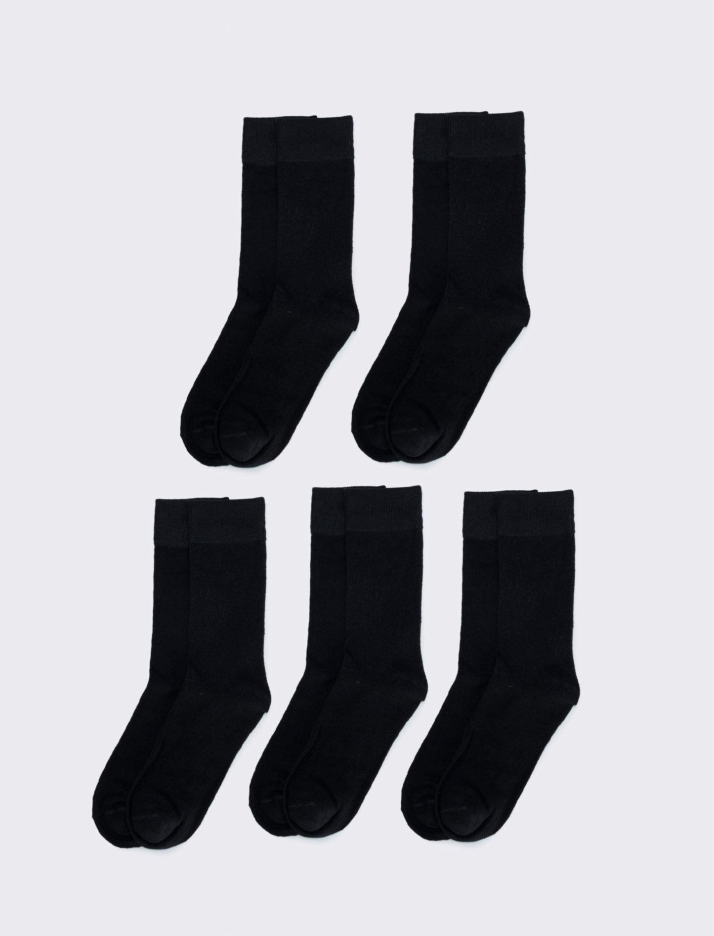Set of 5 pairs of men's short socks - Black