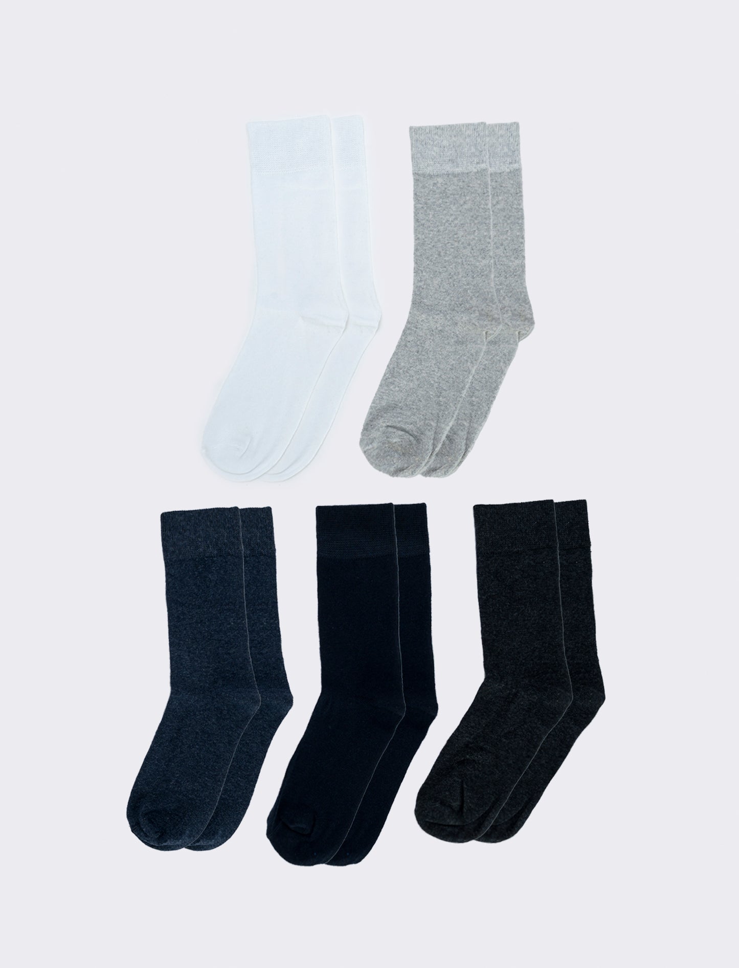 Set of 5 pairs of men's short socks - Blue