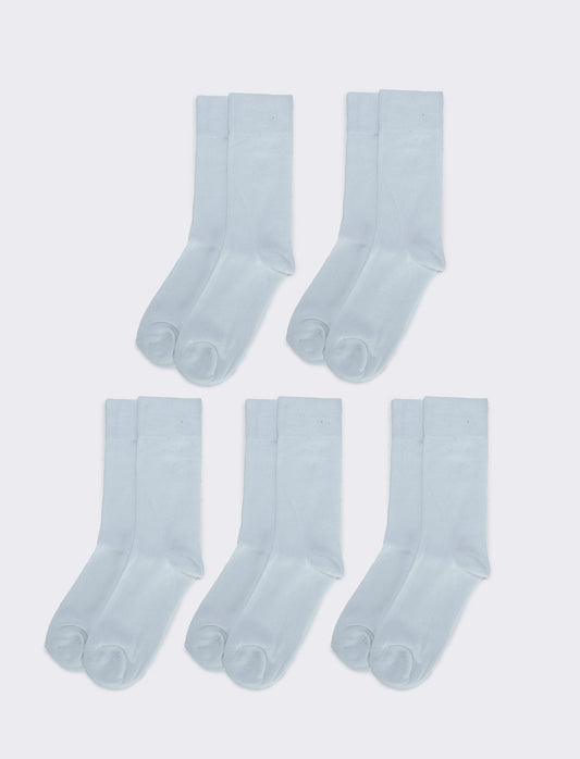 Set di 5 paia di calzini corti uomo - Bianco