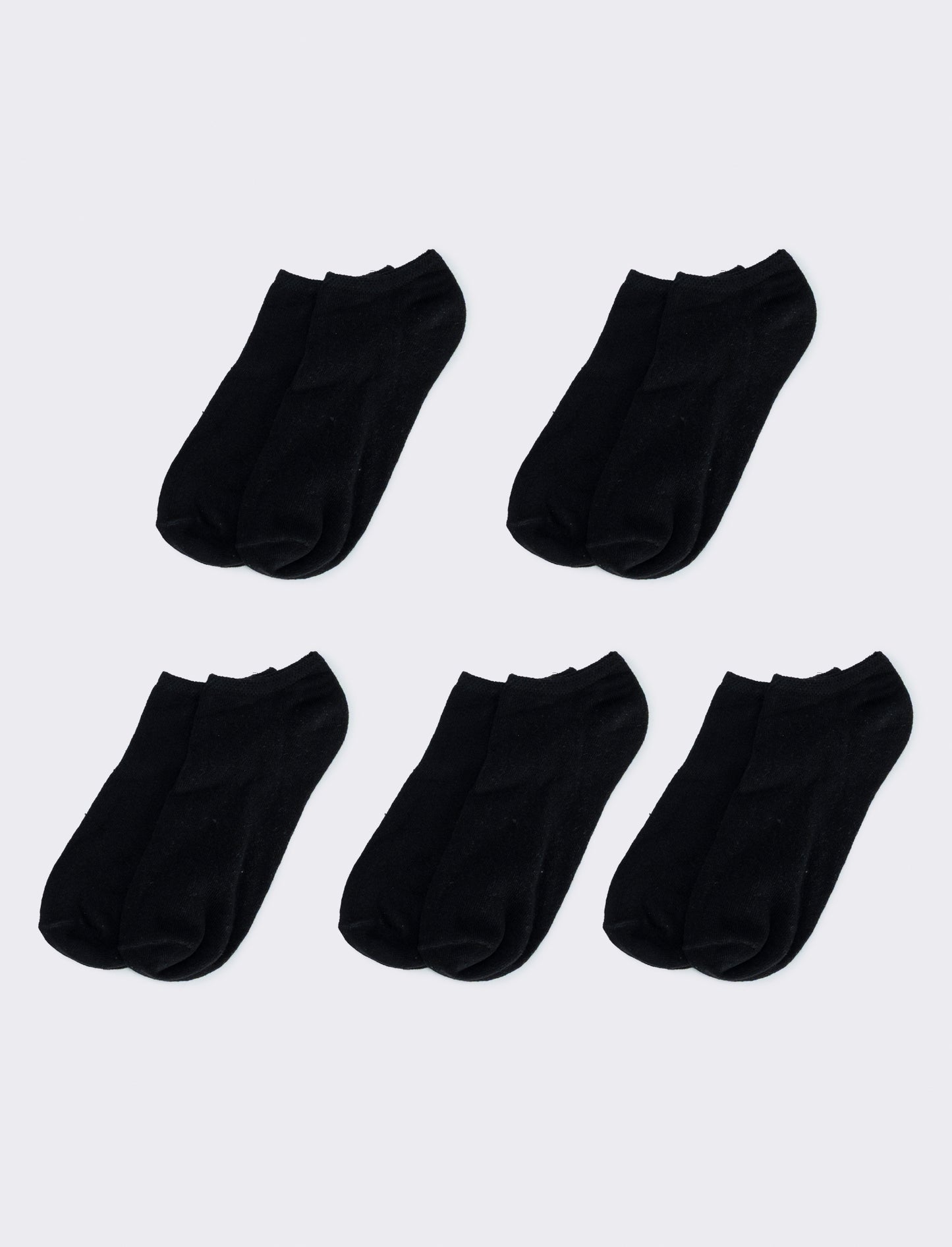 Set di 5 paia di calzini corti - Nero