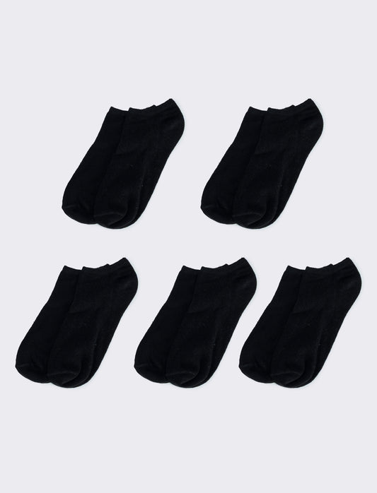 Set di 5 paia di calzini corti - Nero