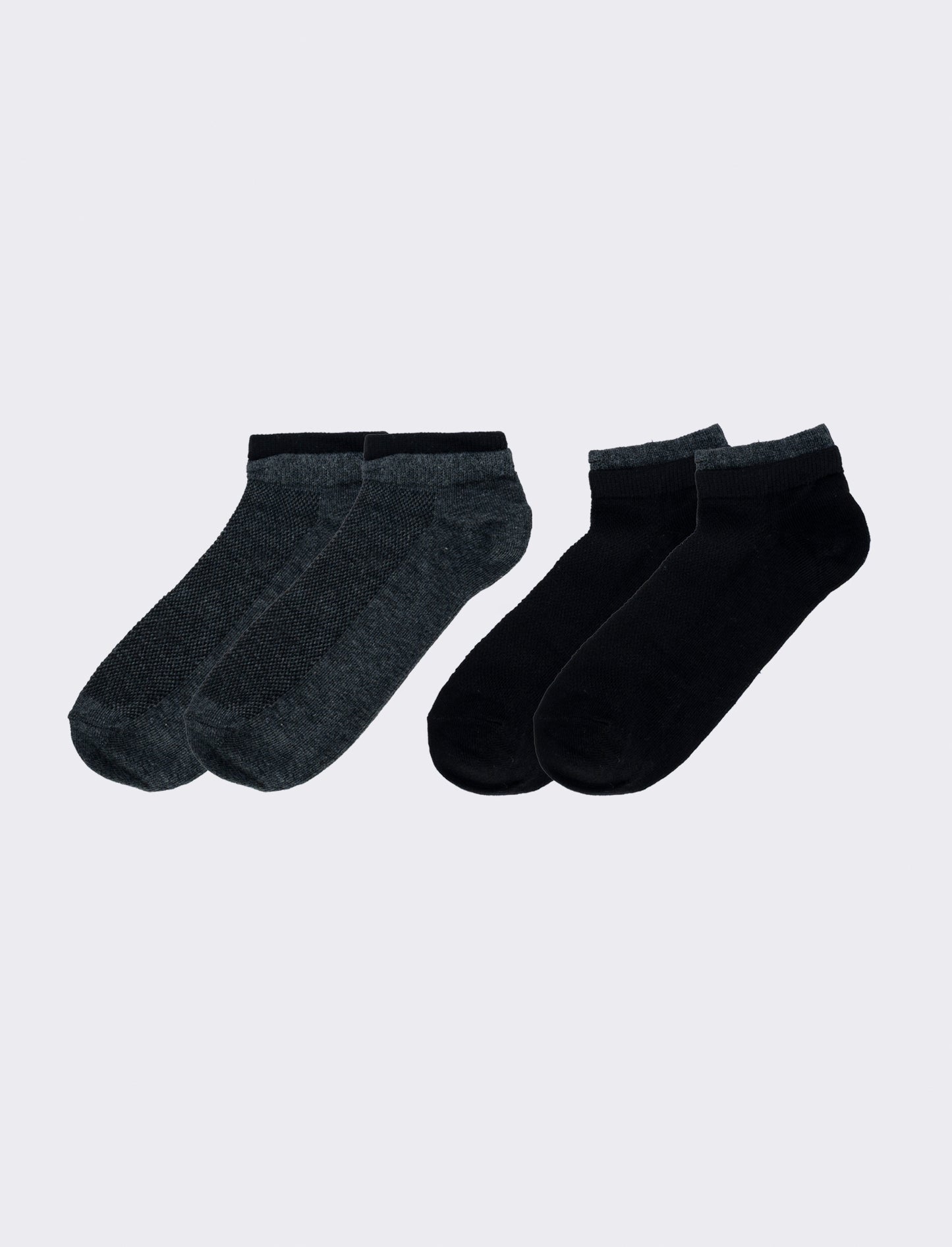 Calzini goffrati: 2 paia - Nero