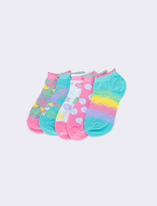 Set 5 paia calzini tema sirena bambina - Multicolore