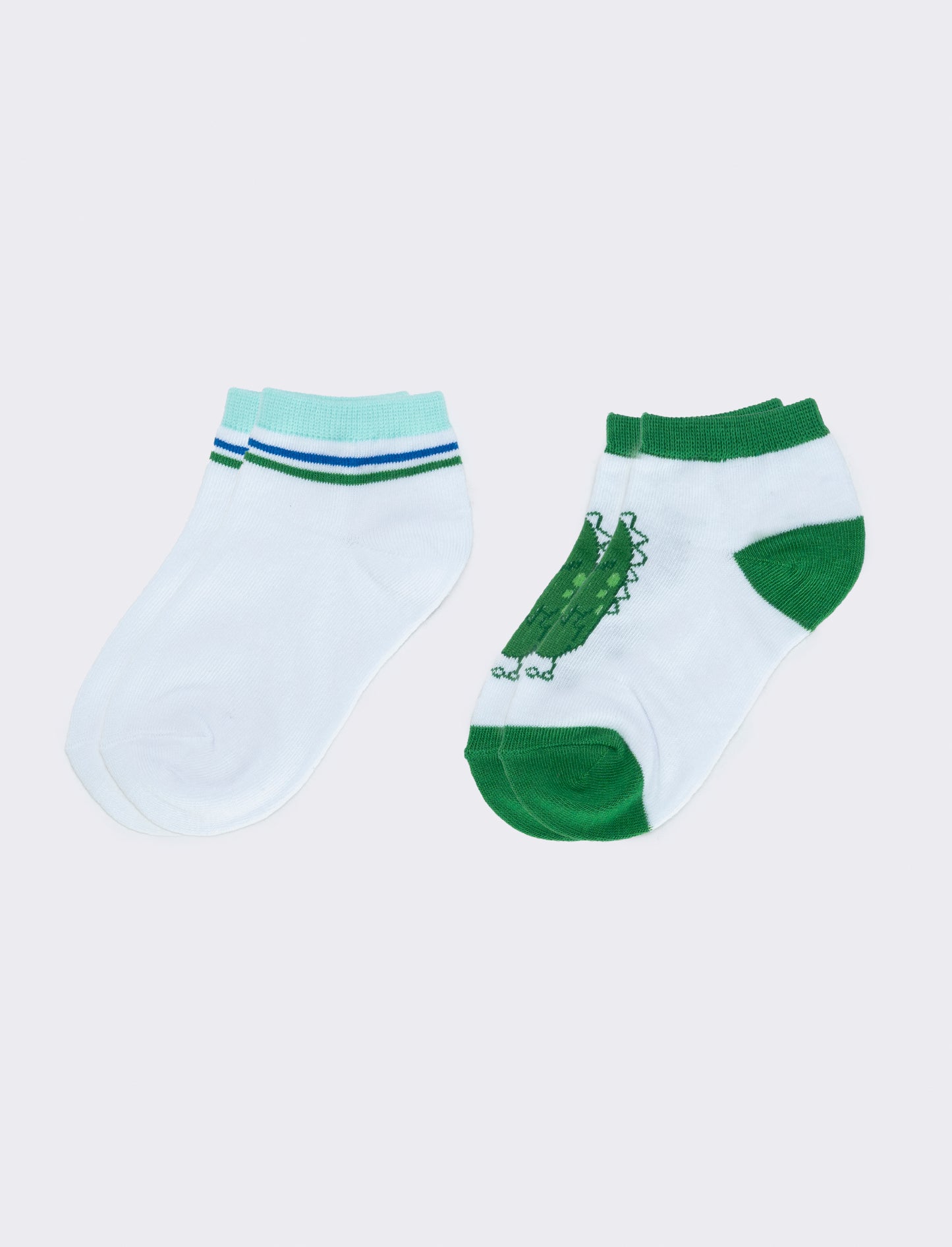 Calzini bipack con dinosauri per bambini - Verde