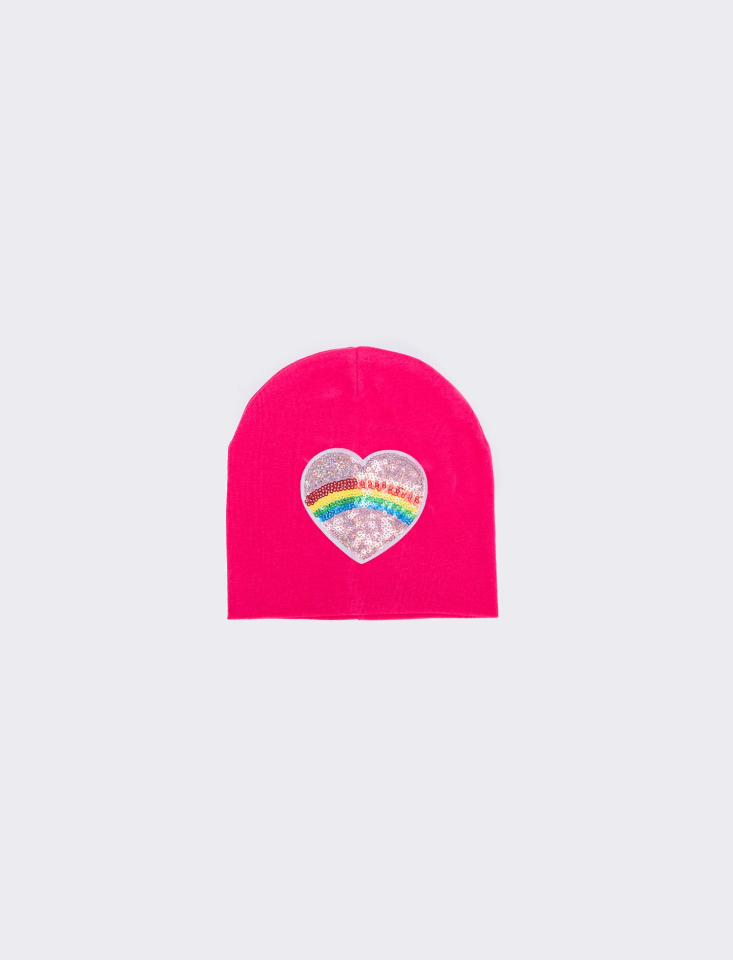 Cappello cuffia con patch cuore - Fuxia