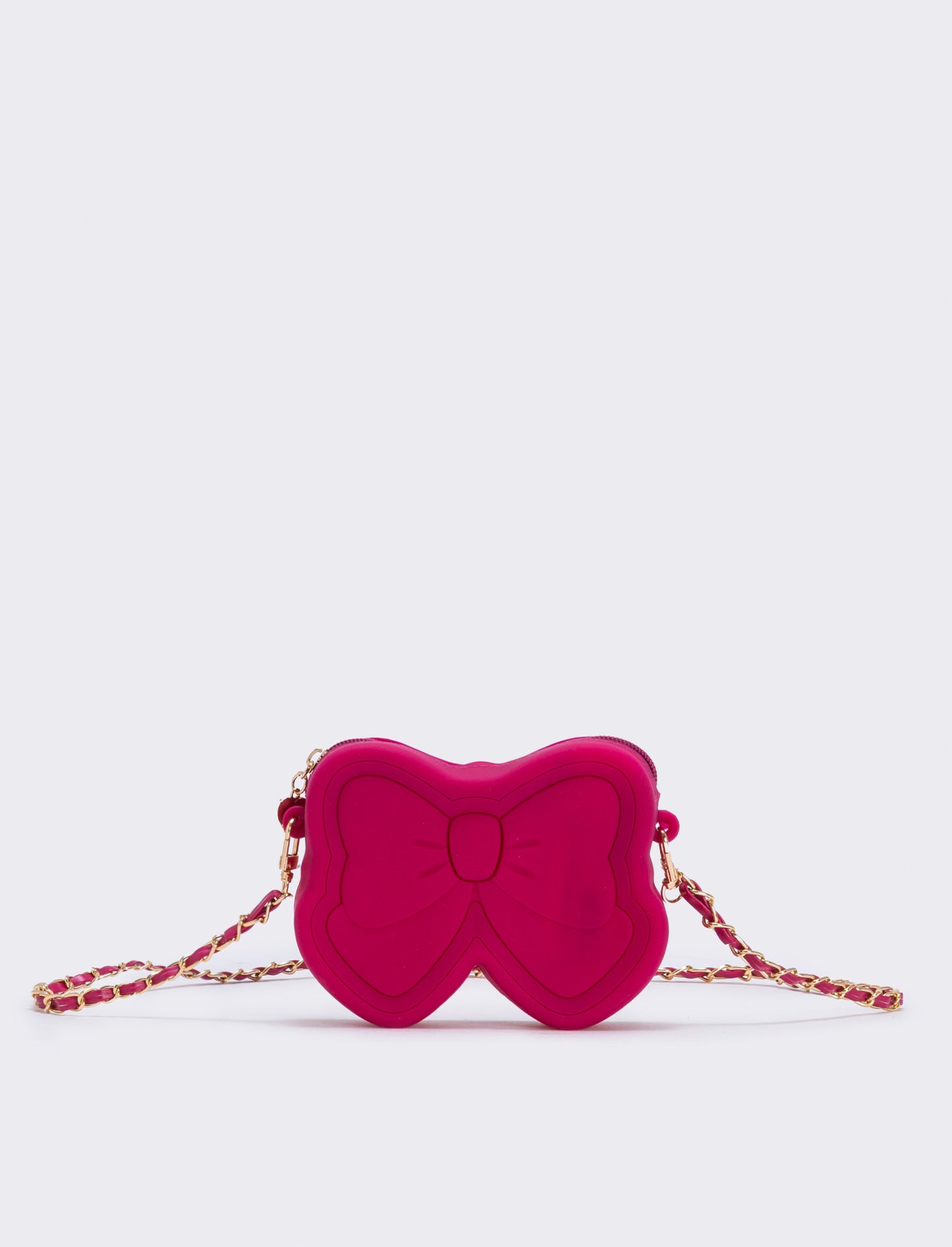 Borsa con fiocco gommata - Fuxia