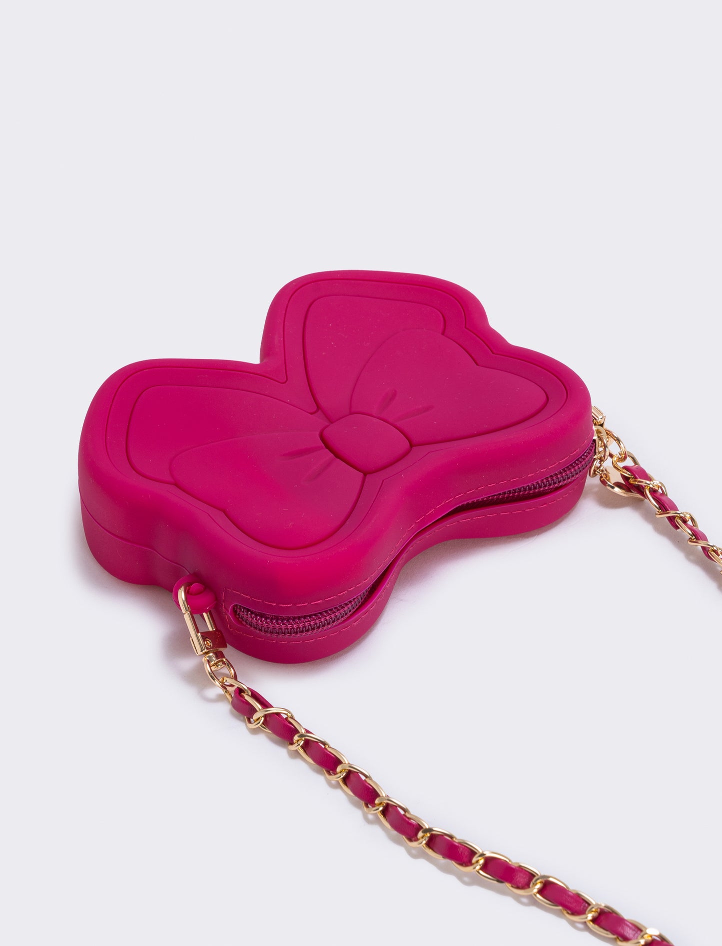 Borsa con fiocco gommata - Fuxia