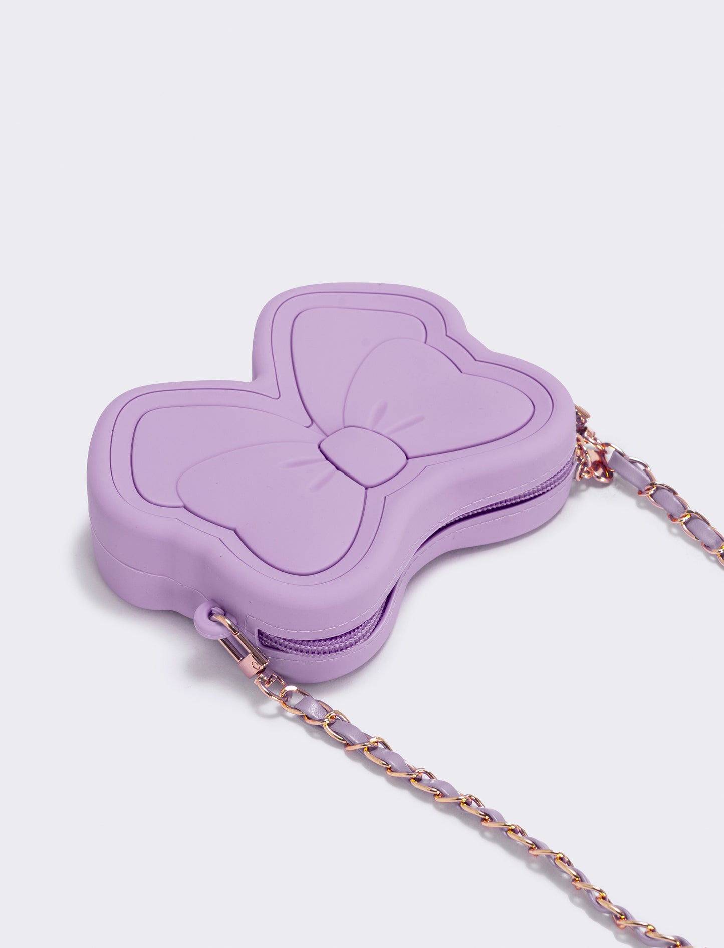 Borsa con fiocco gommata - Lilla