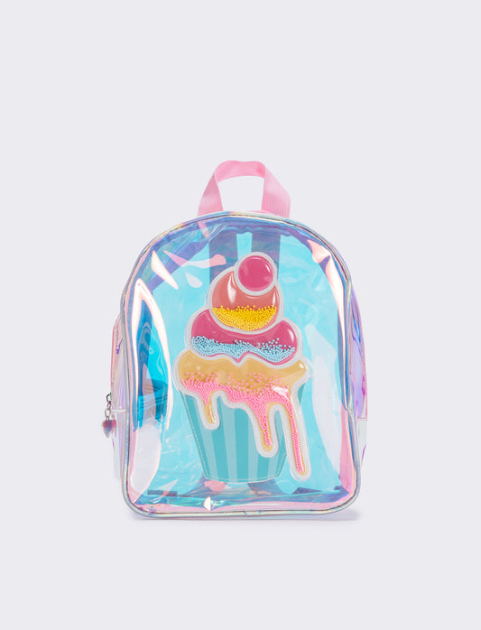 Zaino in PVC con gelato colorato - Trasparente