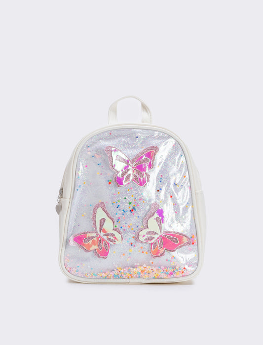 Zaino farfalle per bambina - Bianco