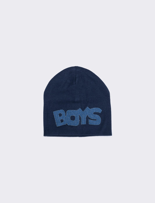 Cappello cuffia righe in jersey elegante - Blu