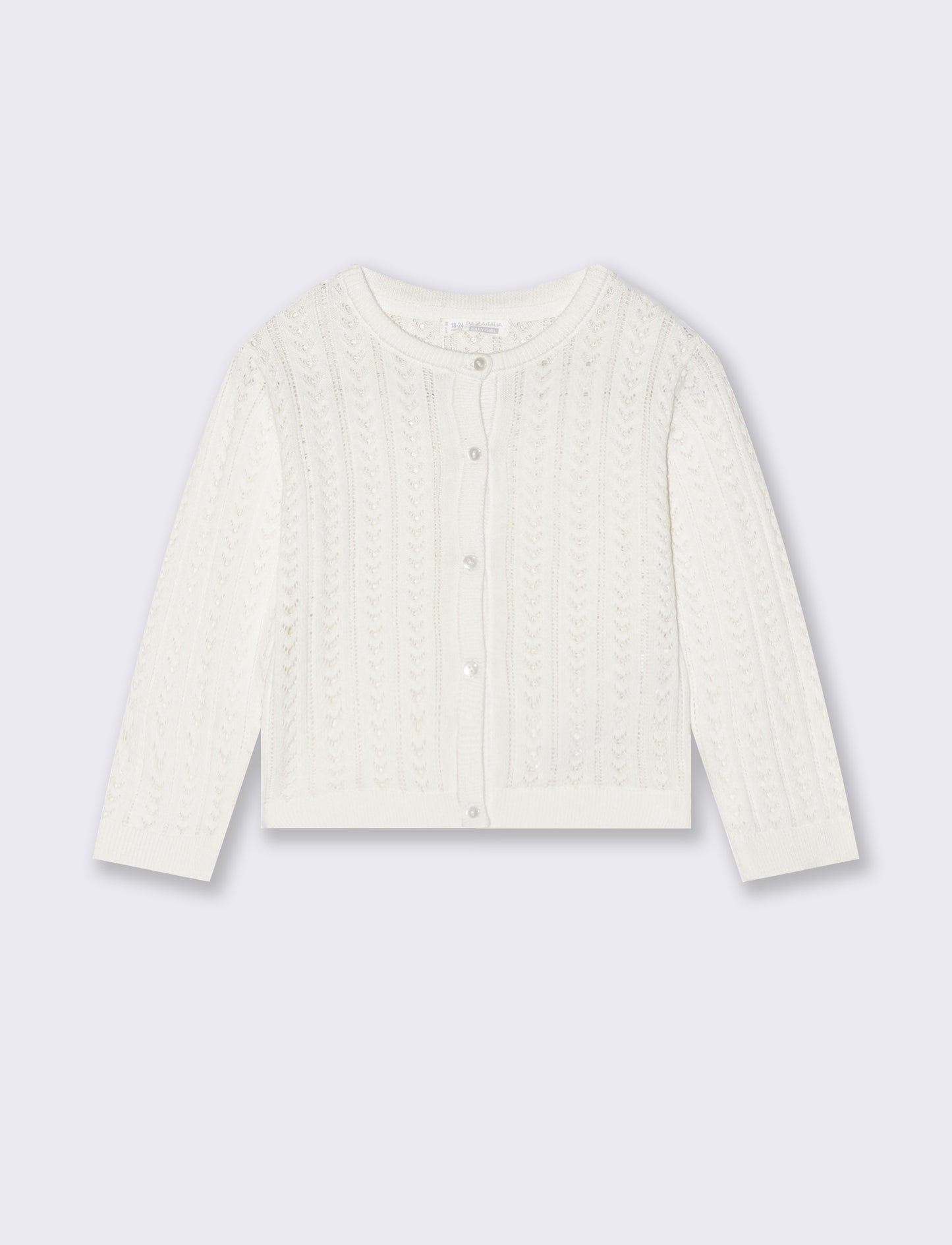 Cardigan lavorato per look romantici - Bianco latte