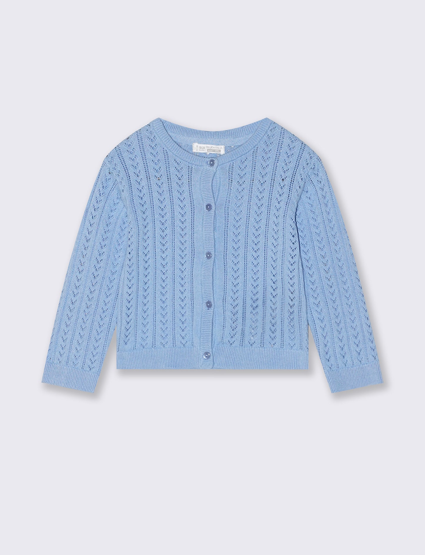 Cardigan lavorato per look romantici - Azzurro