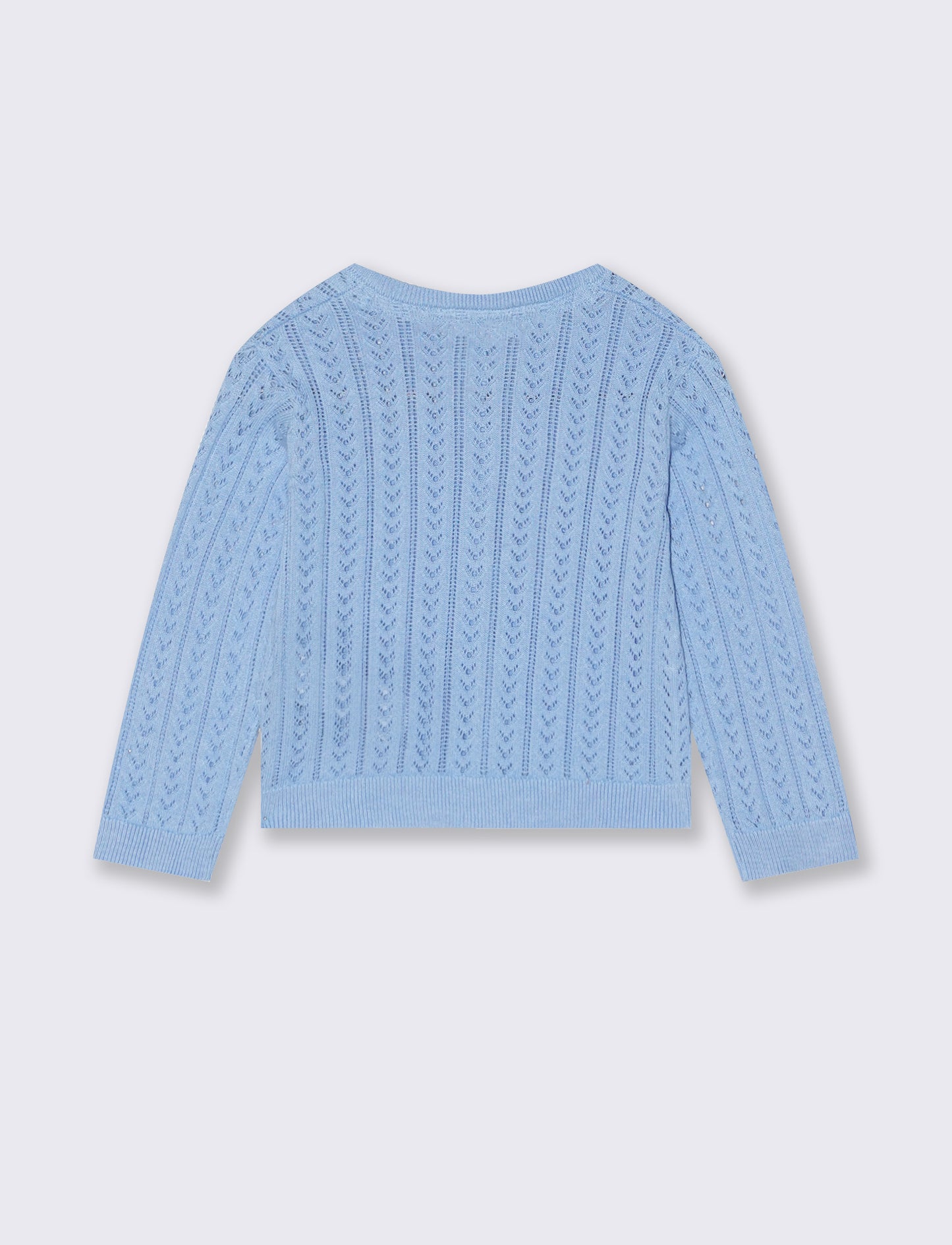 Cardigan lavorato per look romantici - Azzurro