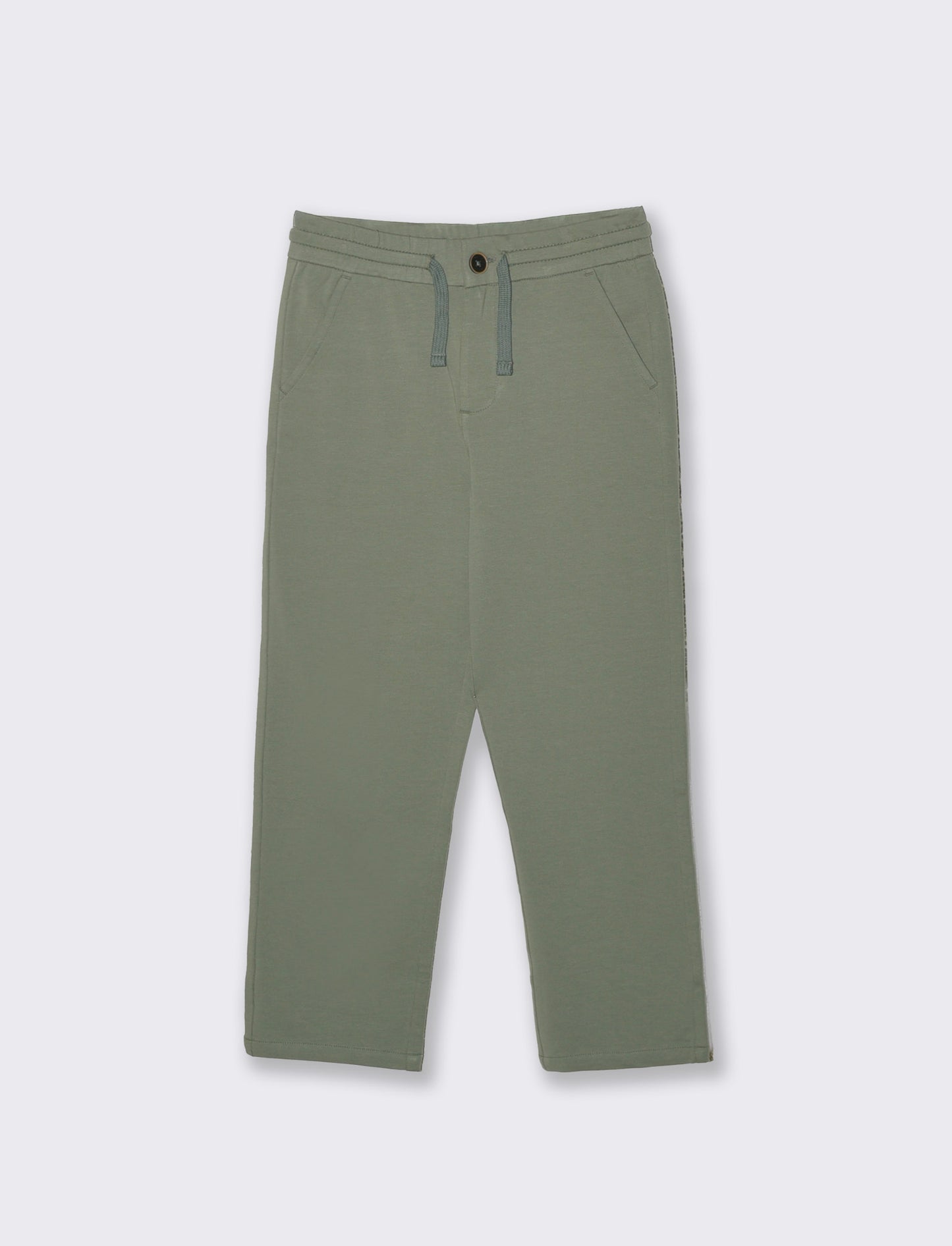 Pantalone chino con coulisse e lacci - Verde salvia