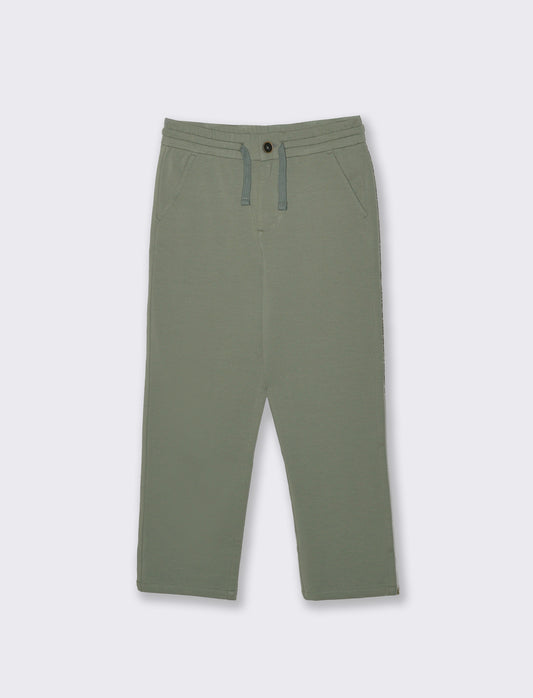 Pantalone chino con coulisse e lacci - Verde salvia