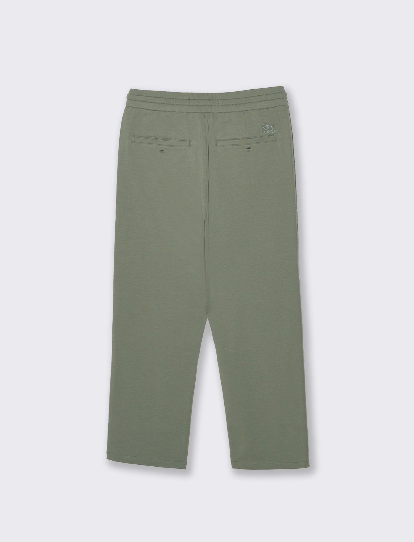 Pantalone chino con coulisse e lacci - Verde salvia