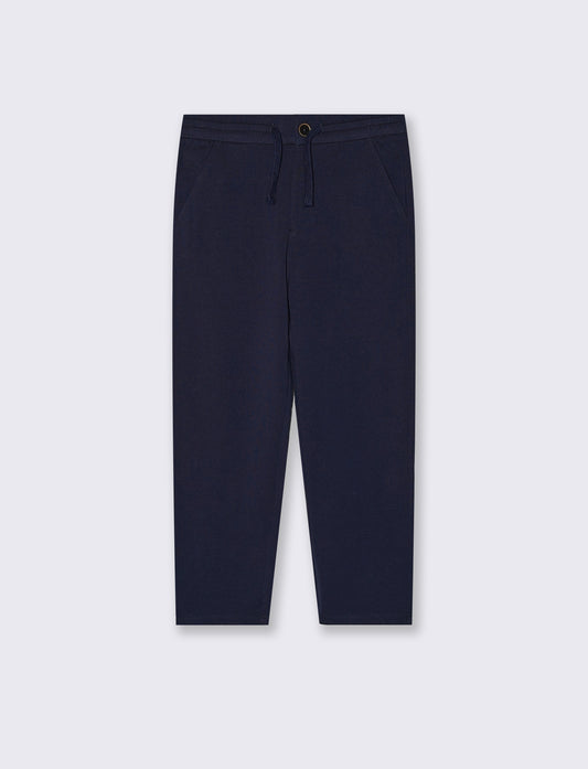 Pantalone chino con coulisse e lacci - Blu
