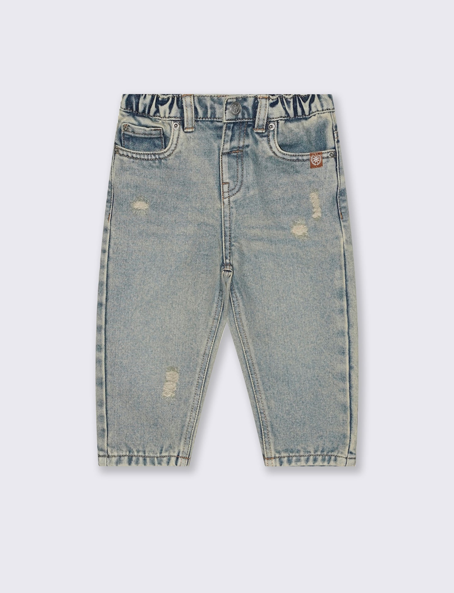 Jeans ampia vestibilità moda chiara - Denim