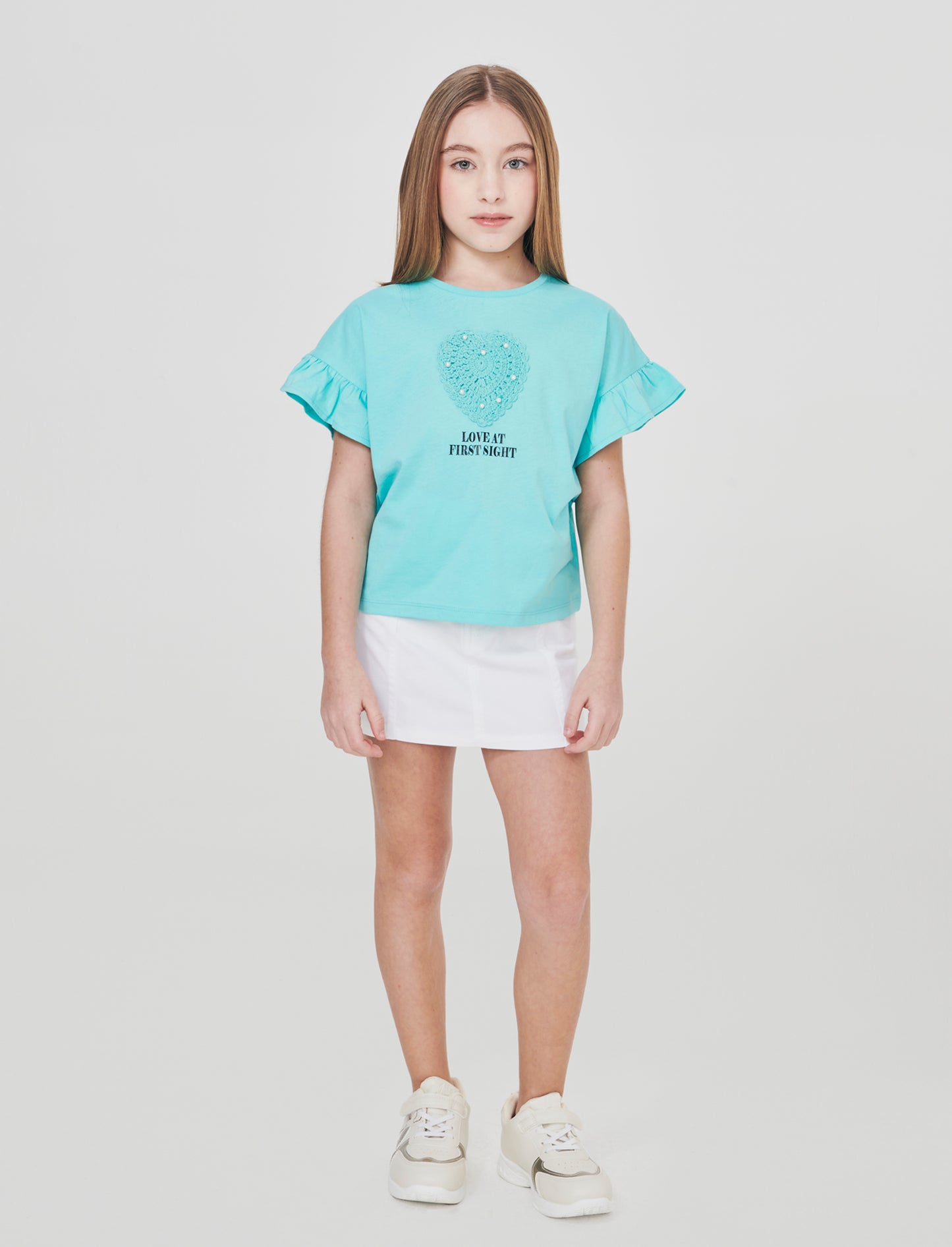 Elasticated skirt with pockets and pleats - White