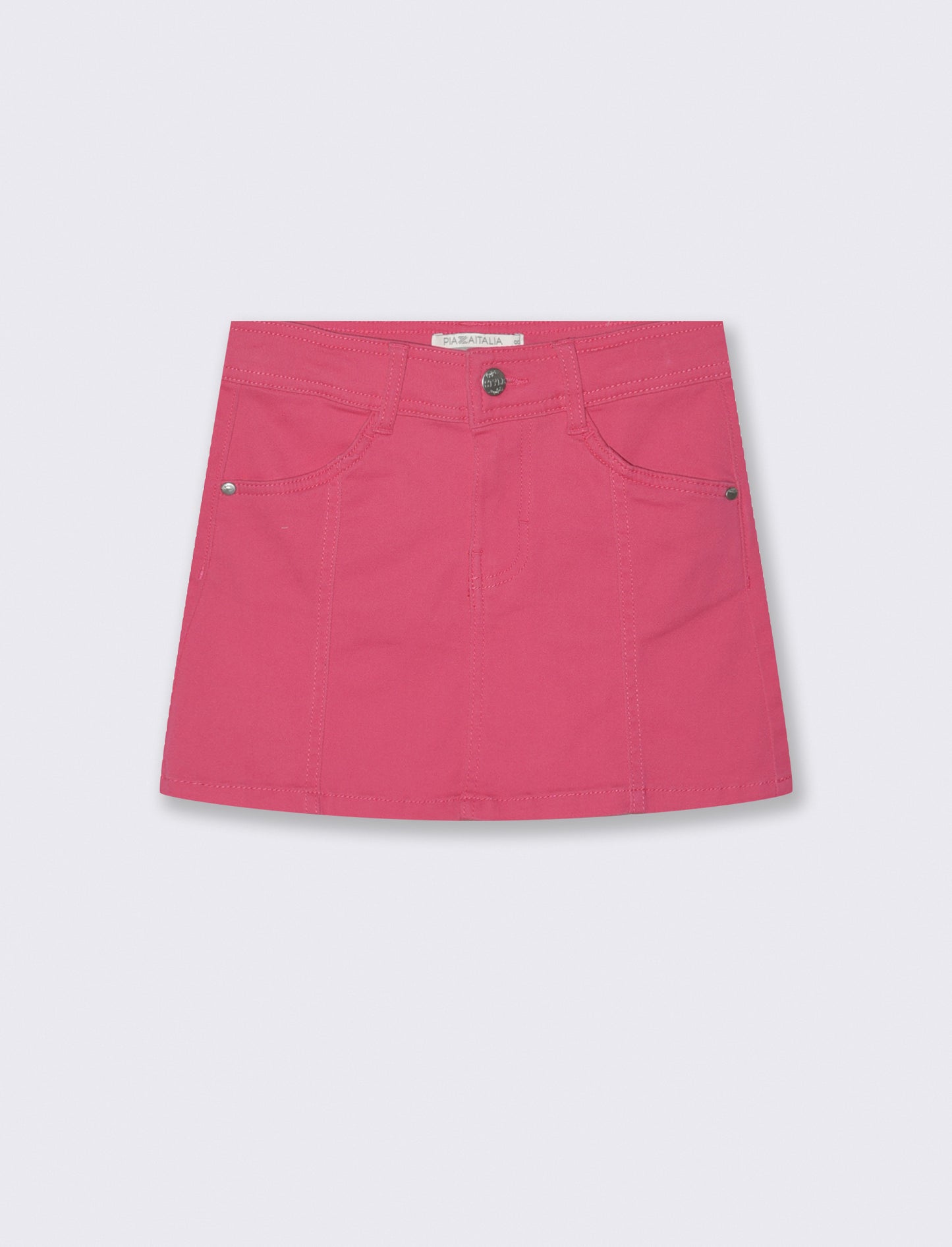 Elasticated skirt with pockets and pleats - Fuxia