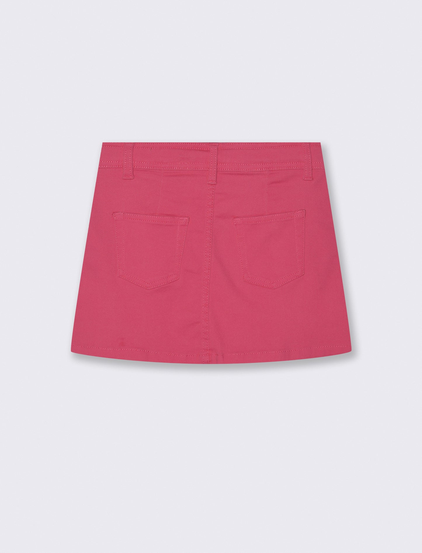 Elasticated skirt with pockets and pleats - Fuxia