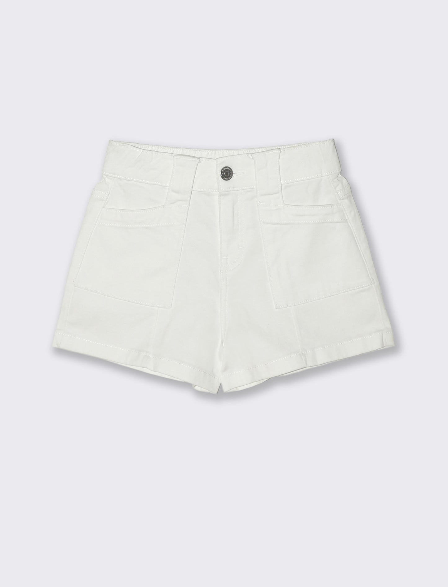 Cotton shorts for girls, fresh and comfortable - White