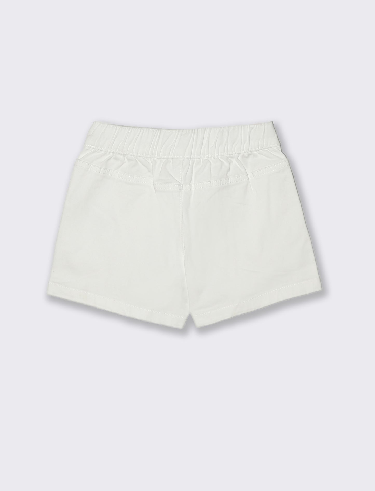 Cotton shorts for girls, fresh and comfortable - White