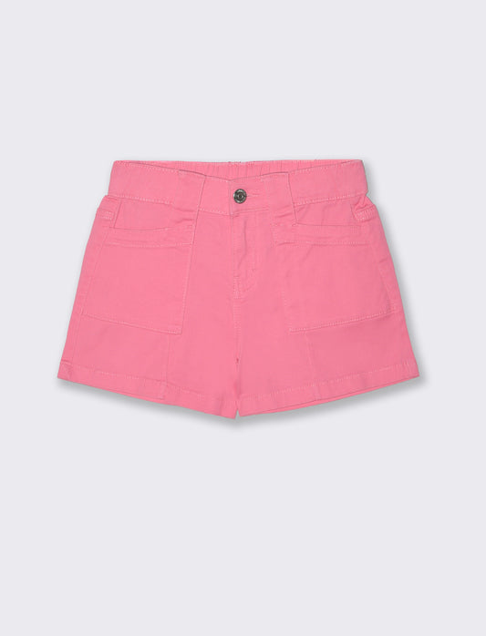 Short in cotone da bambina freschi e comodi - Rosa big bubble