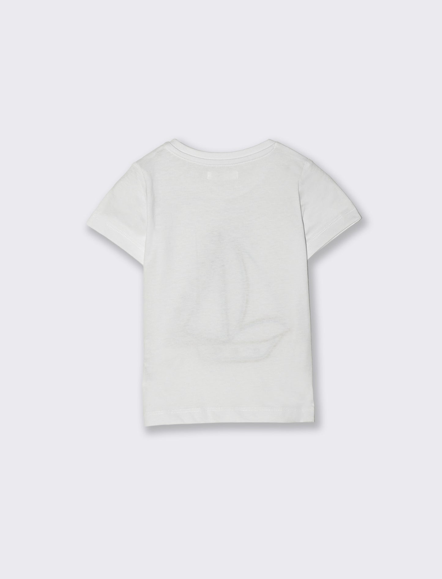 Tshirt girocollo con ricamo colorato - Bianco