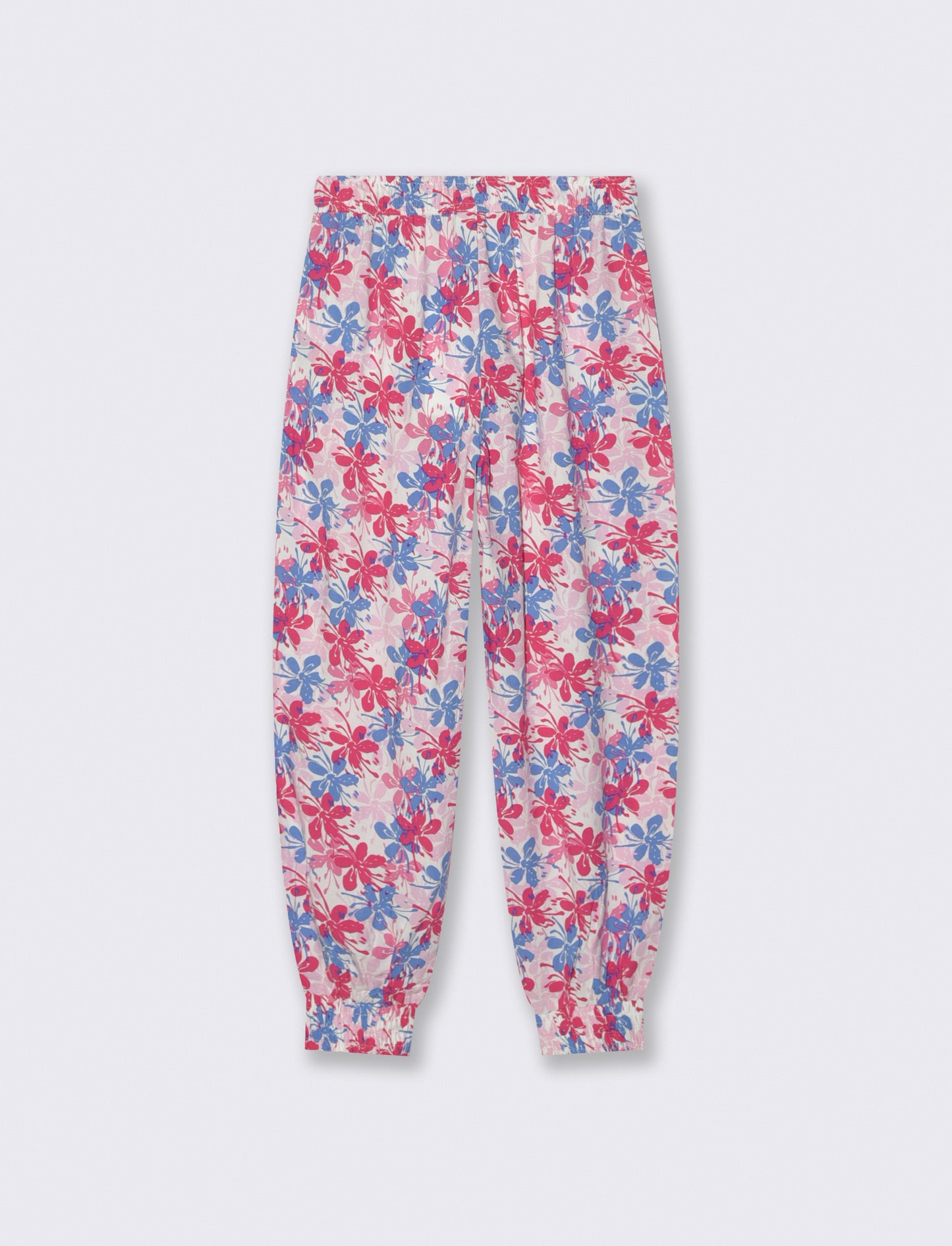 Viscose Joggers with Print and Comfort - Fuxia