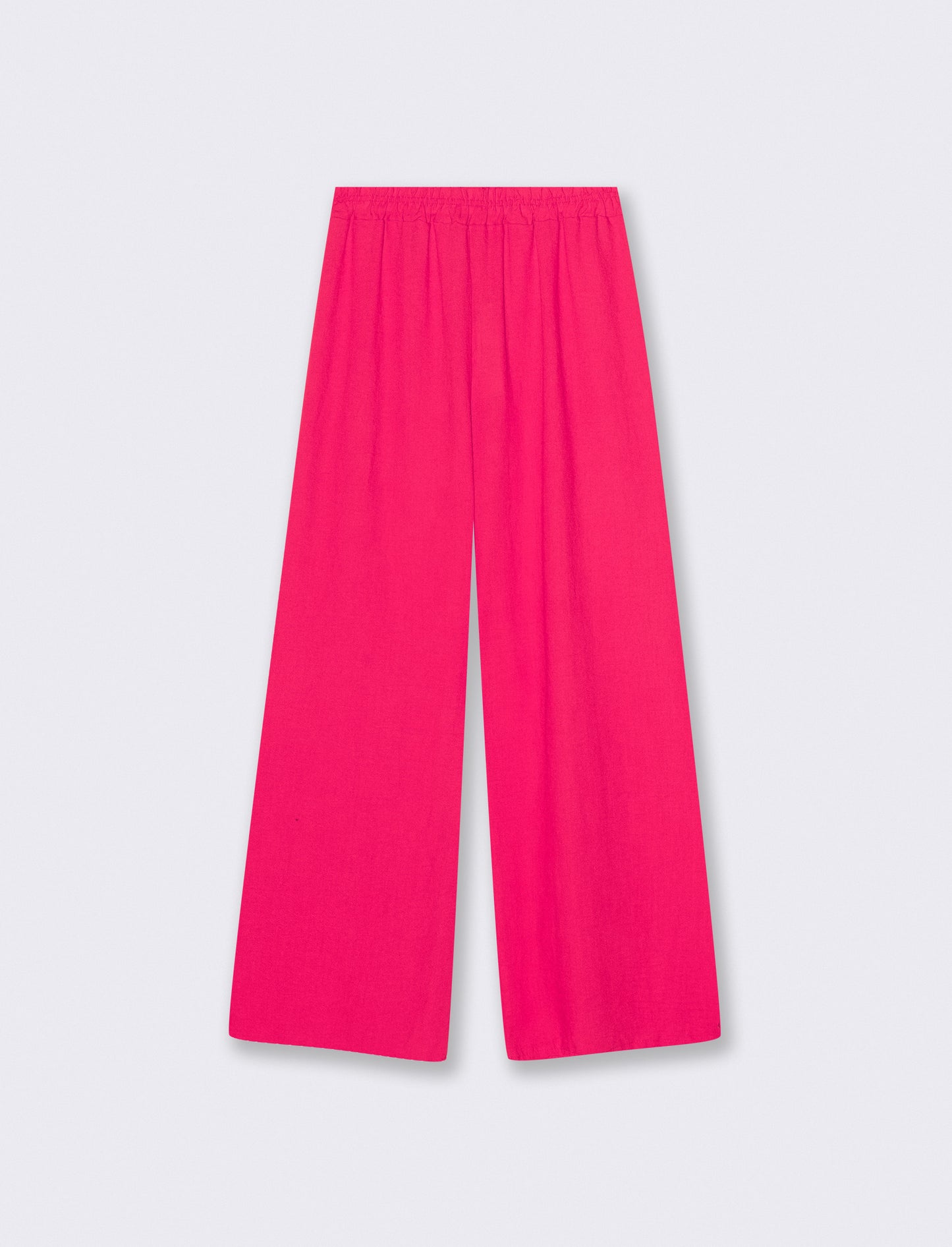Pantalone palazzo con elastico - Fuxia