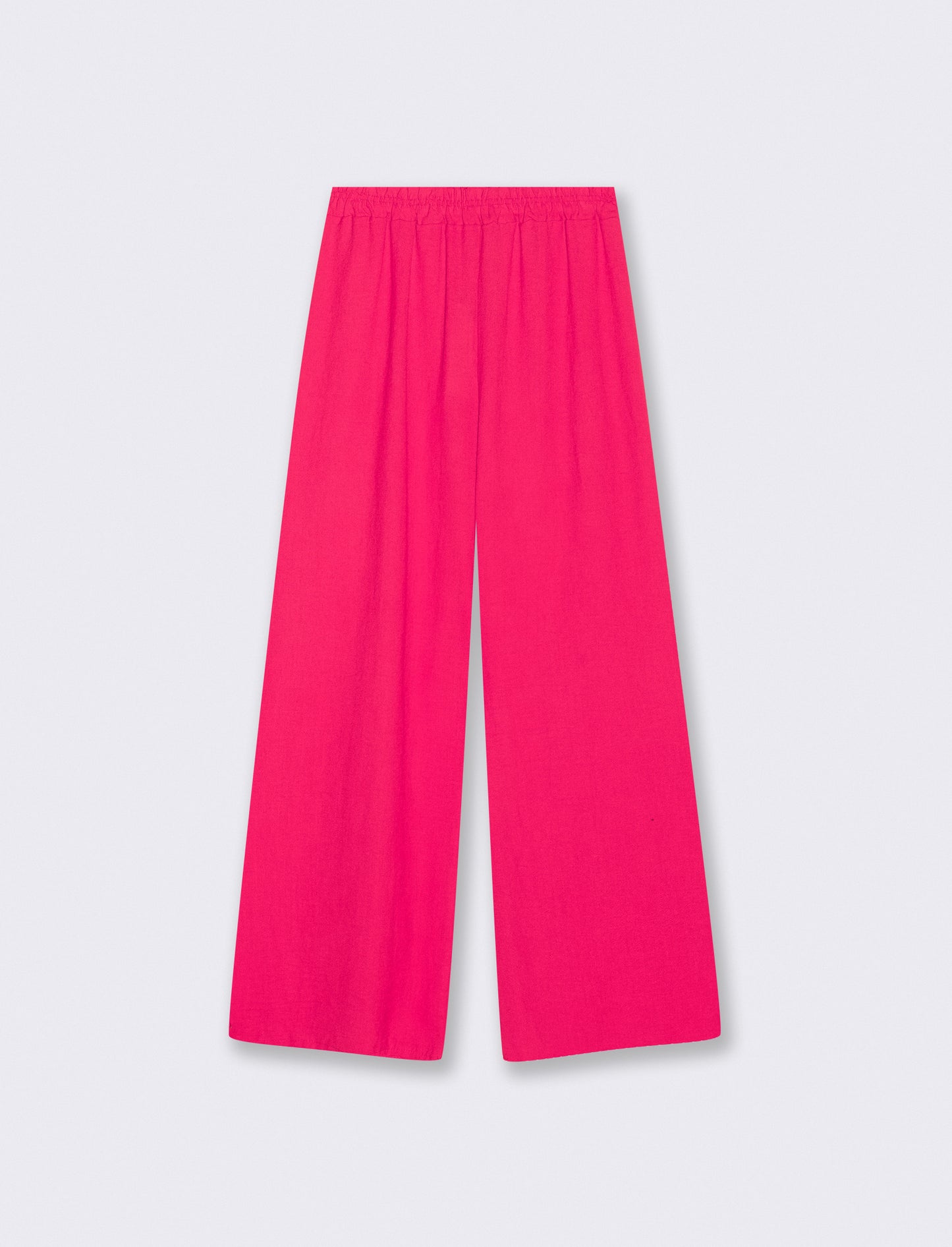 Pantalone palazzo con elastico - Fuxia