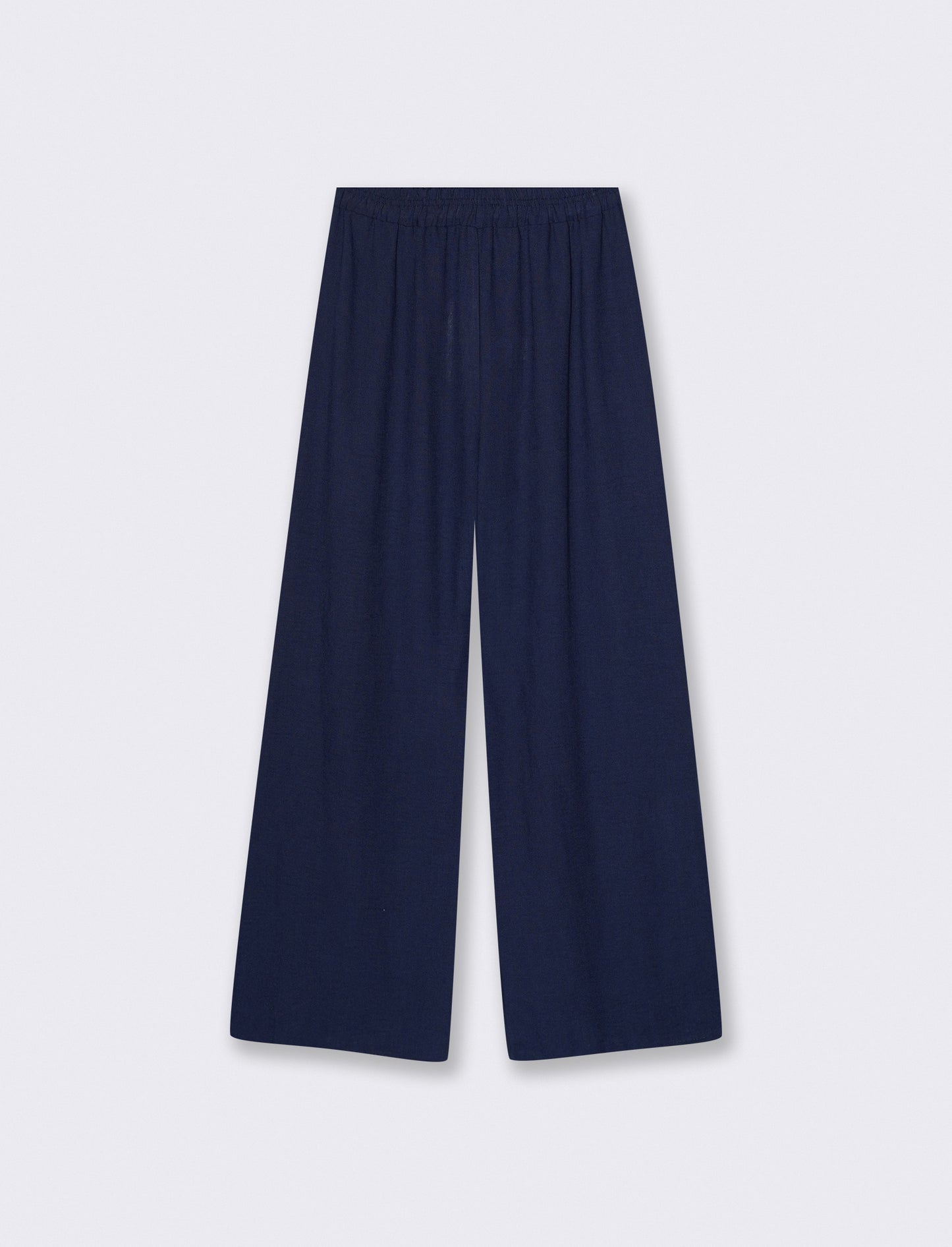 Pantalone palazzo con elastico - Blu