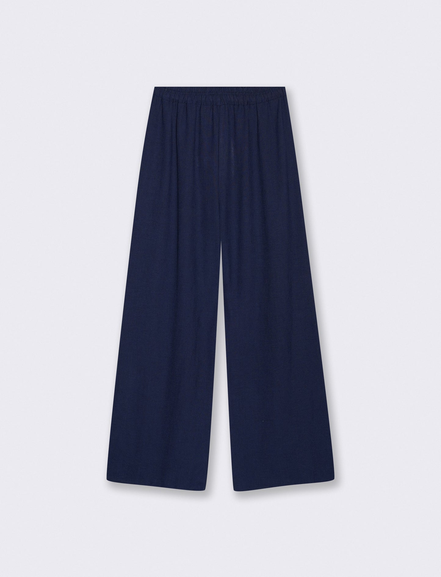 Pantalone palazzo con elastico - Blu