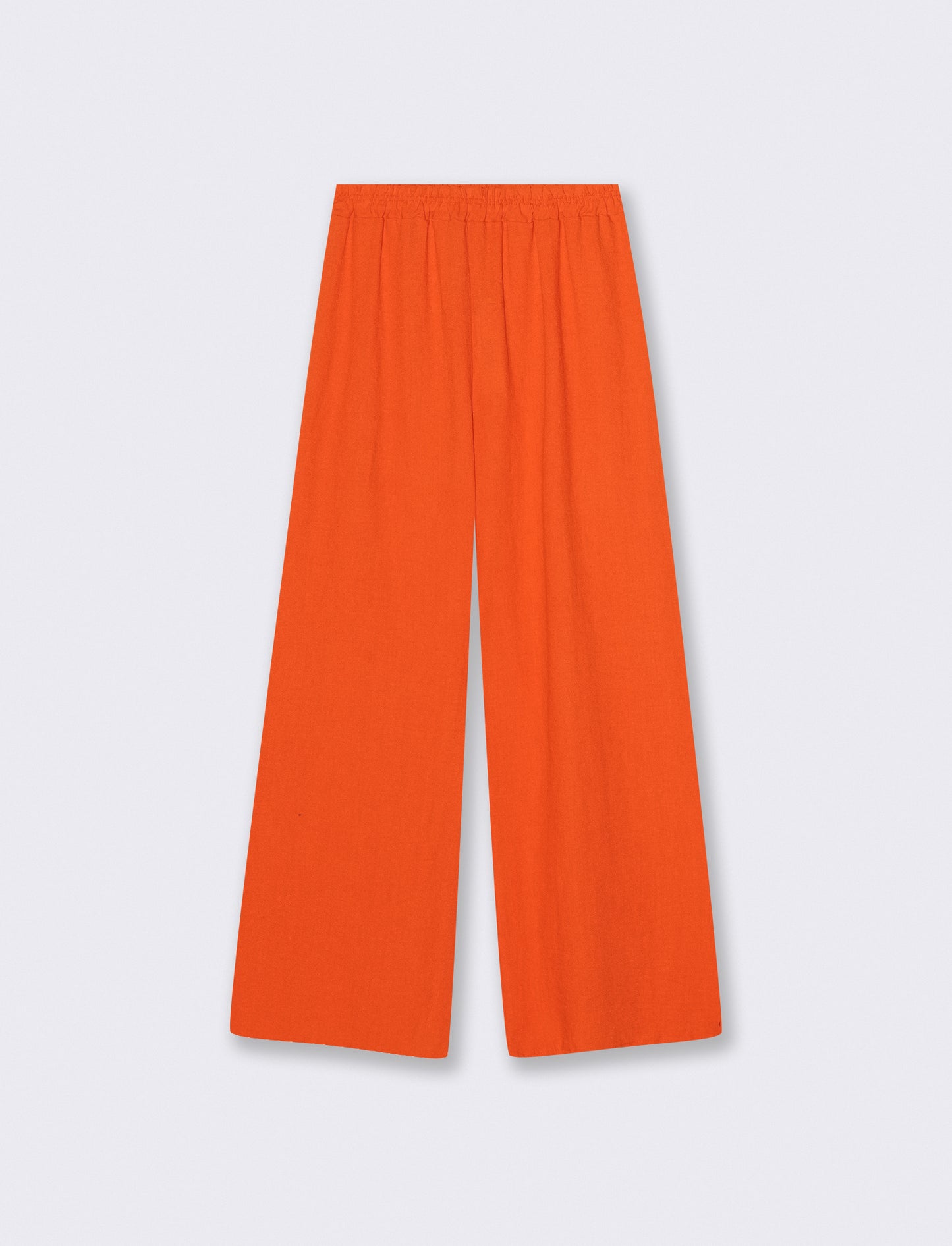 Pantalone palazzo con elastico - Arancio