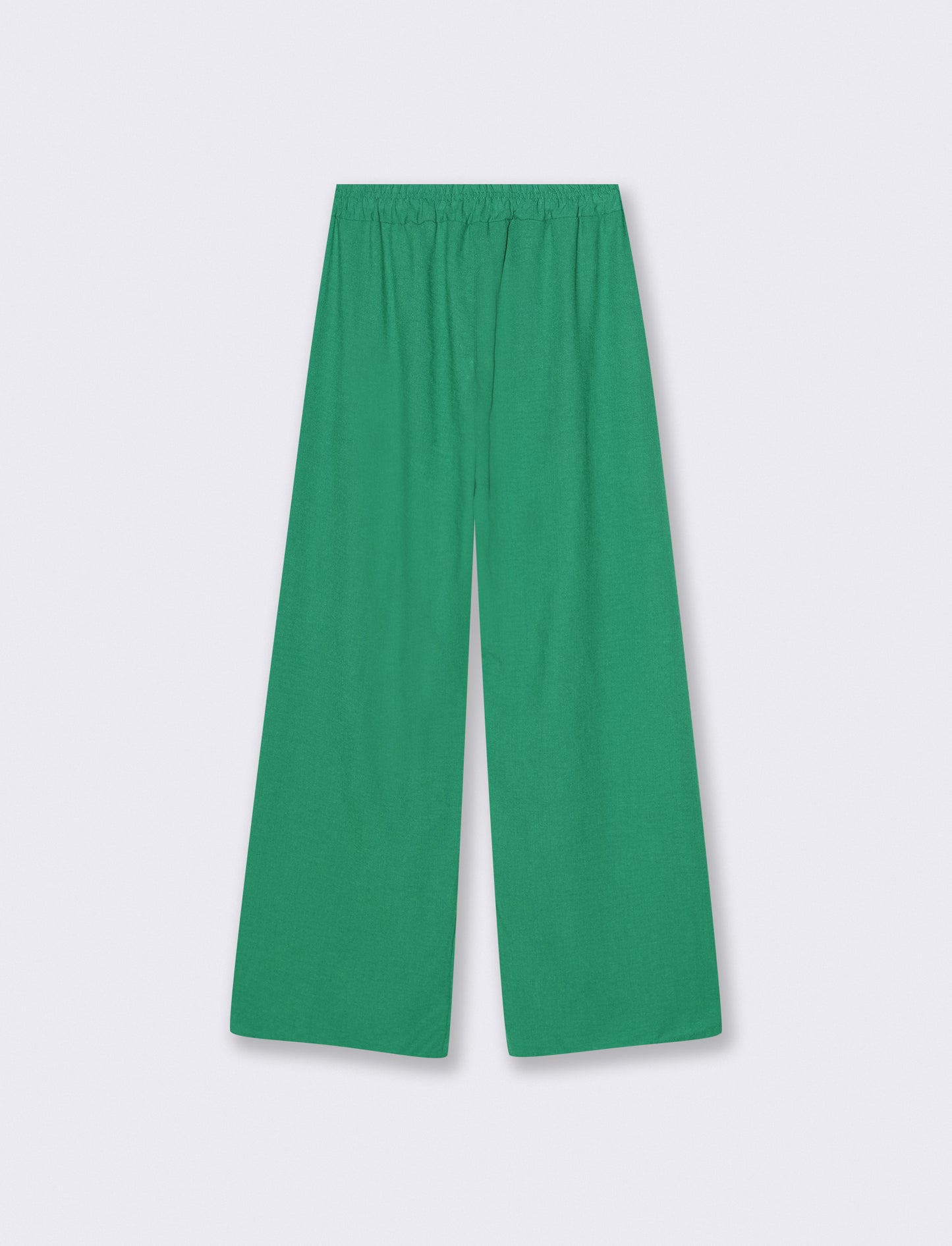 Pantalone palazzo con elastico - Verde