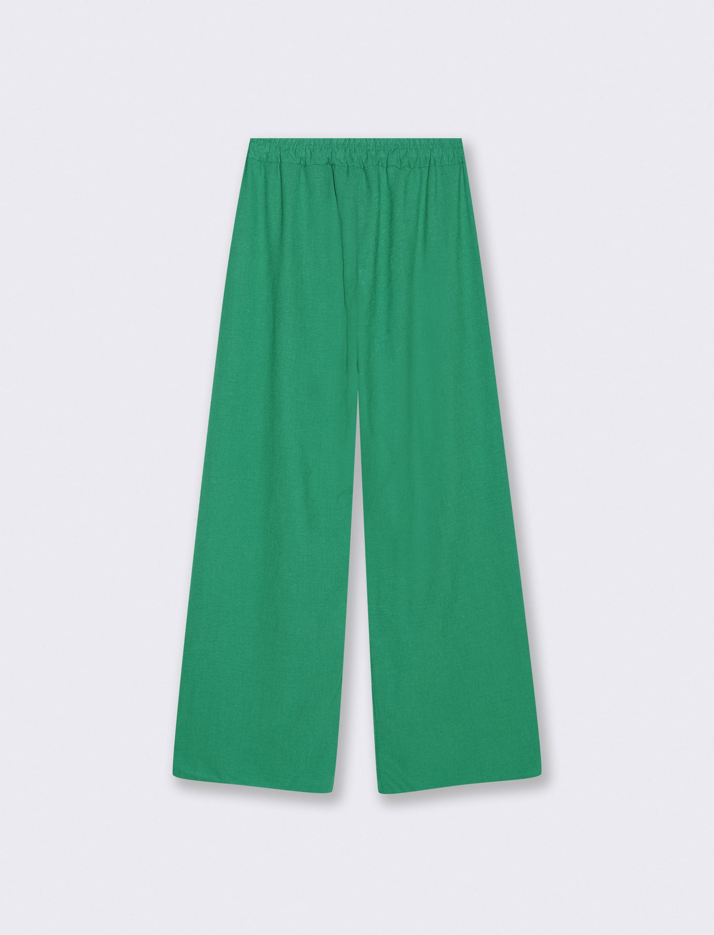 Pantalone palazzo con elastico - Verde