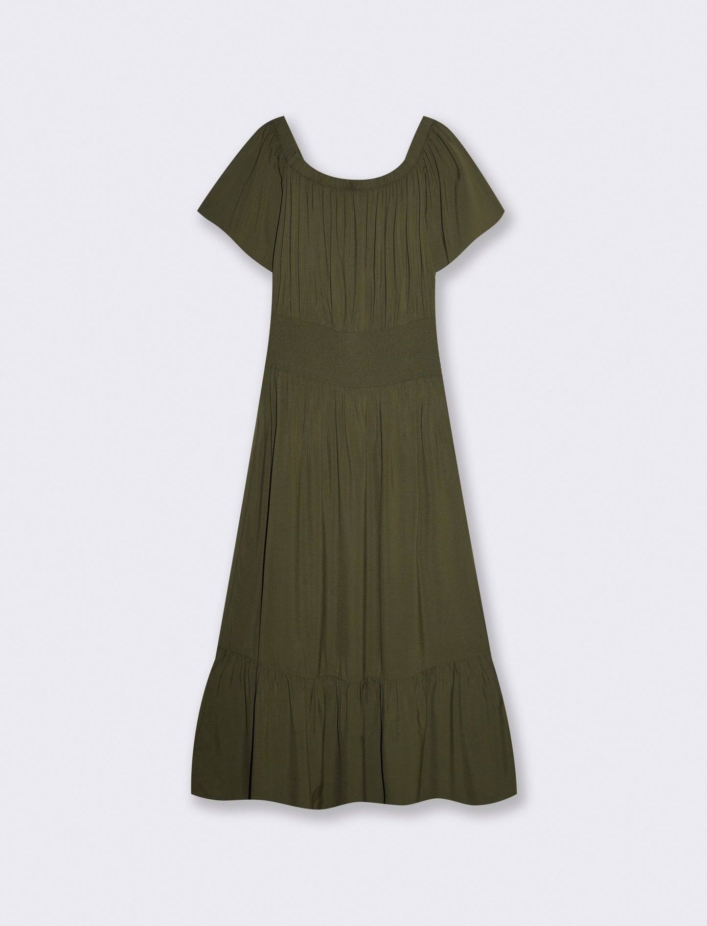 Vestito lungo off shoulder con arricciature - Kaky 1
