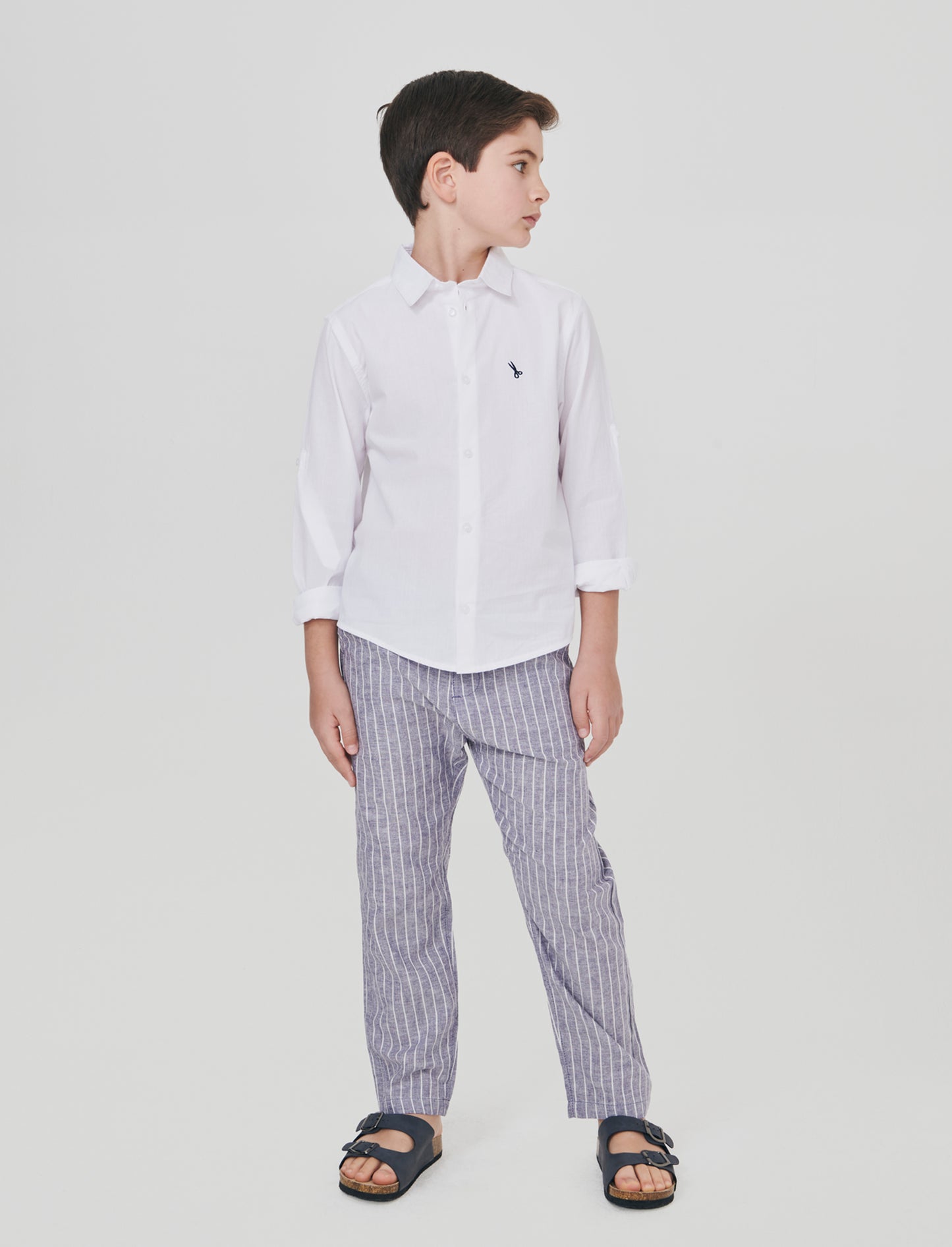 Pantaloni Misto Lino con Eleganza e Comfort - Blu