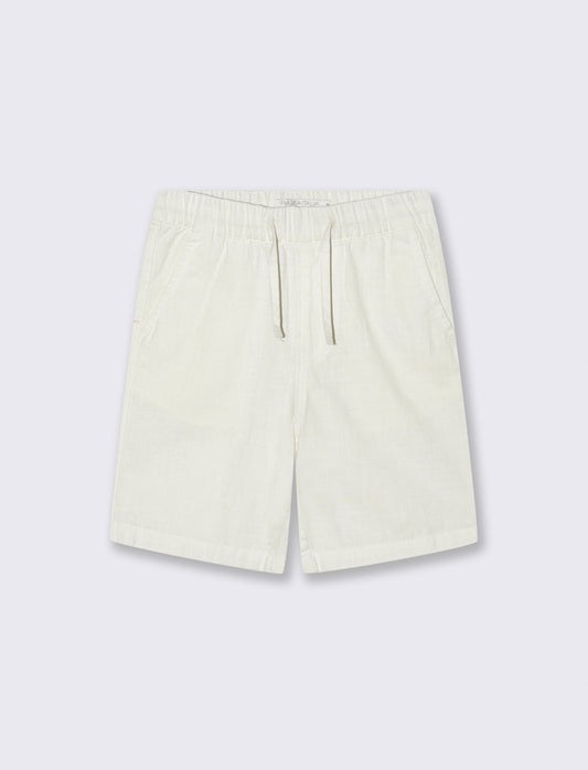 Bermuda in linen blend for every occasion - White
