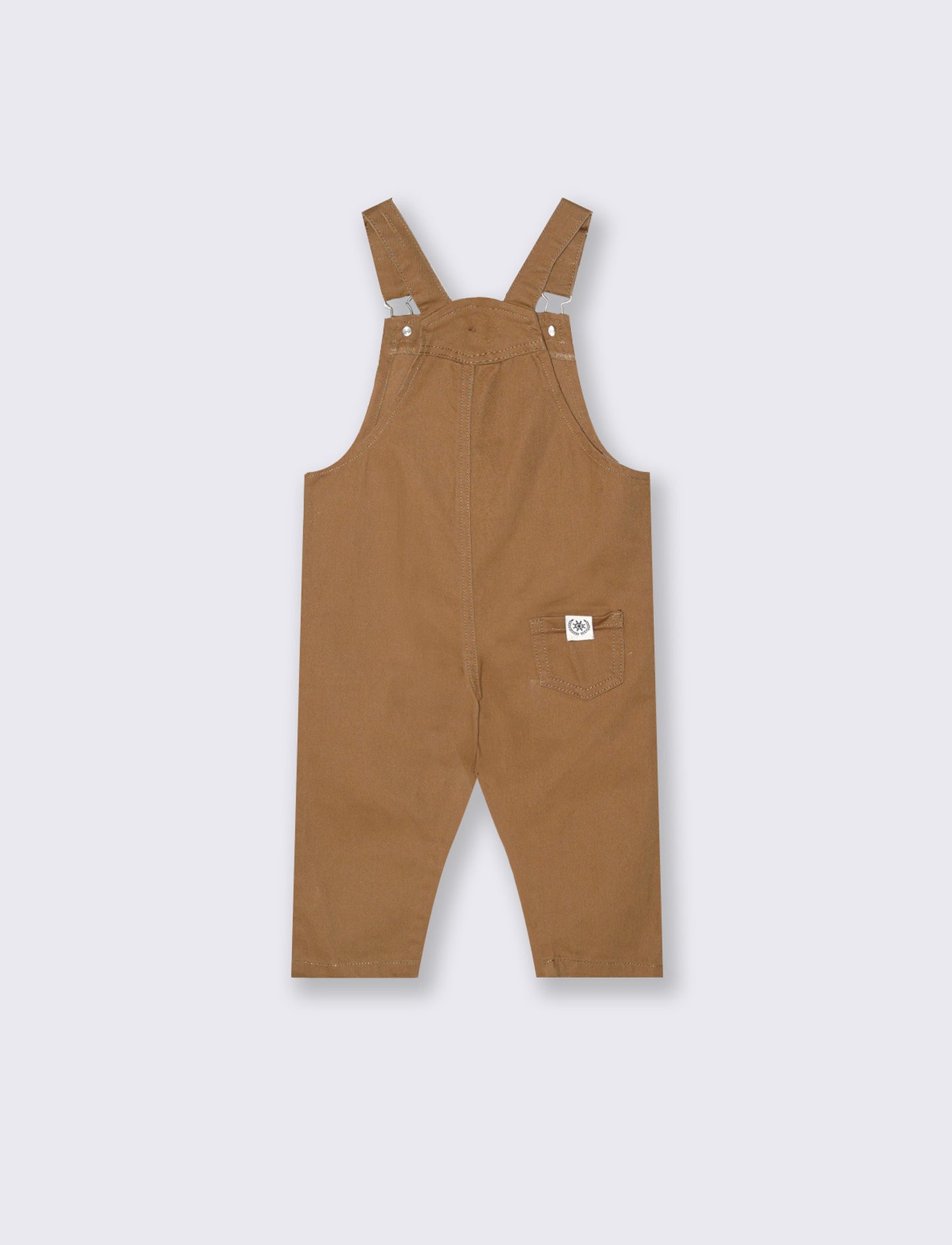 Beige overalls with trendy label - Beige