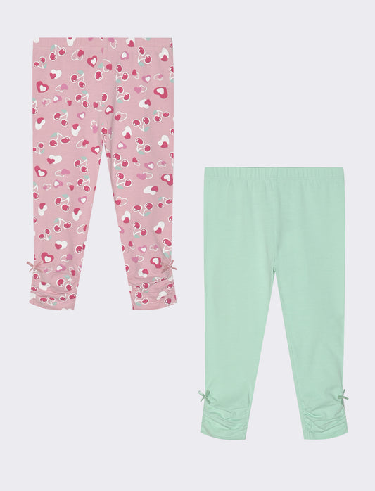 Leggings bipack: uniti e fantasiosi - Verde acqua