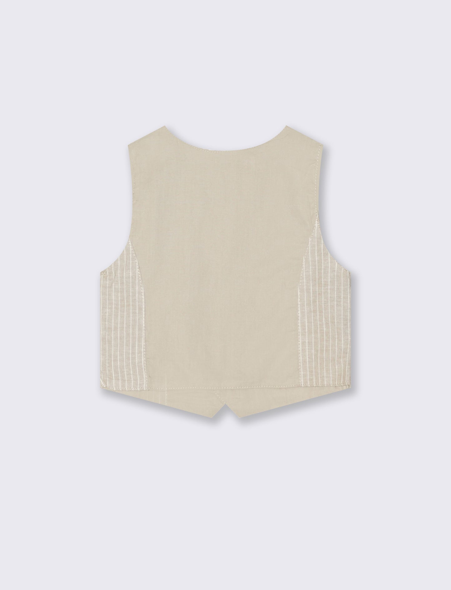 Gilet in misto lino - Beige