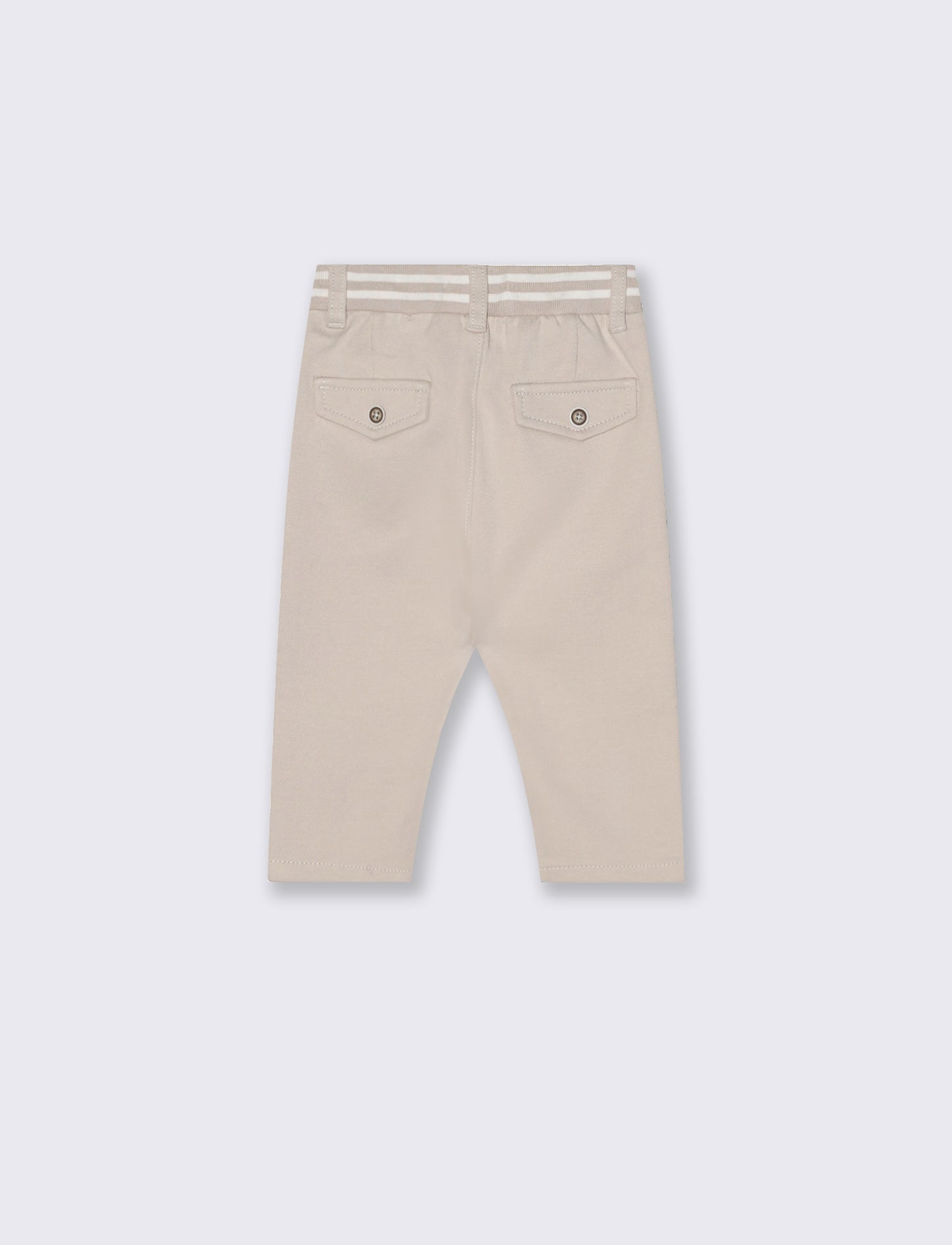 Elegant trousers in piqué fabric - Beige