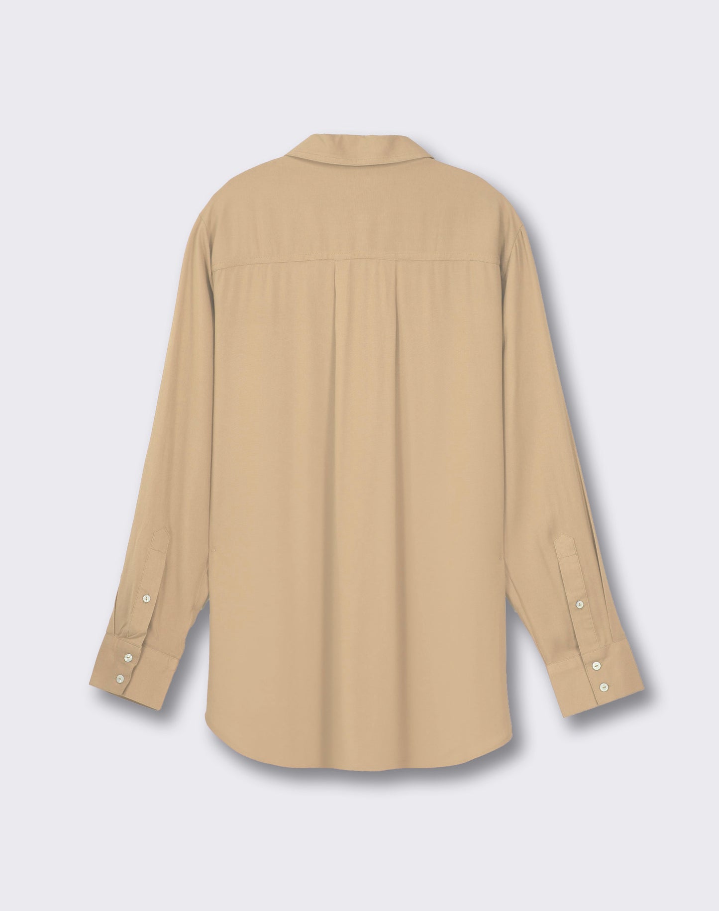 Camicia casual in viscosa - Beige fieno